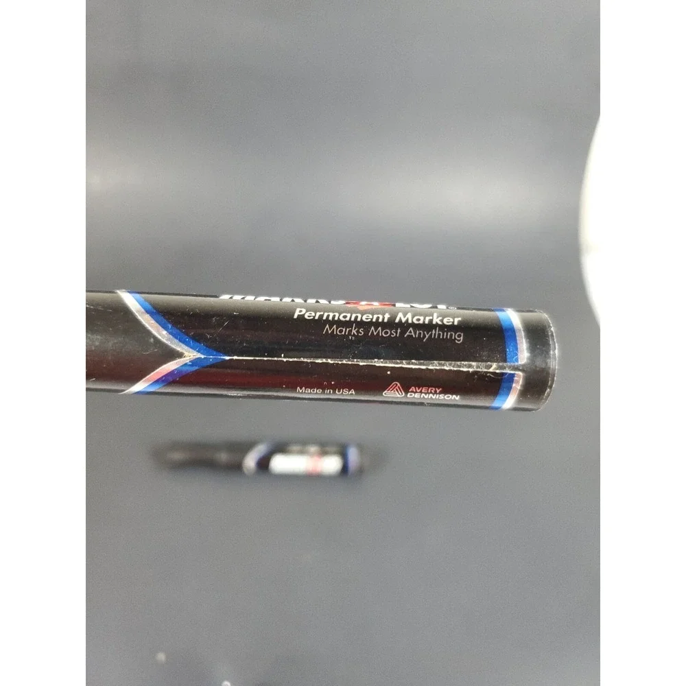 2 Vintage Marks-A-Lot Chisel Point Permanent‎ Ink Marker, -- Dennison